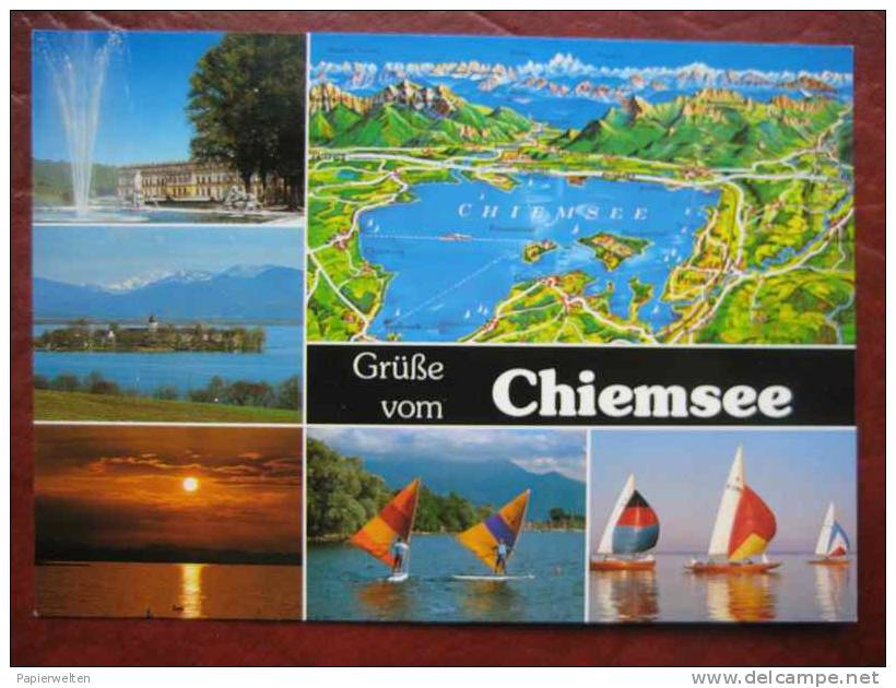 Mehrbildkarte Chiemsee - Chiemgauer Alpen