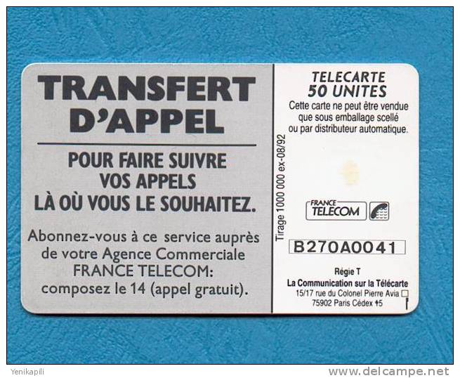 ( 3168 ) - TRANSFERT  D'APPEL  -  ( F 275d )  - *** TBE ***  - Voir Scan - - Fehldrucke