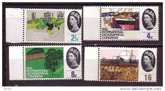 P2040 - GRANDE BRETAGNE Yv N°387/90 **  PHOSPHORE GEOGRAPHIE - Unused Stamps