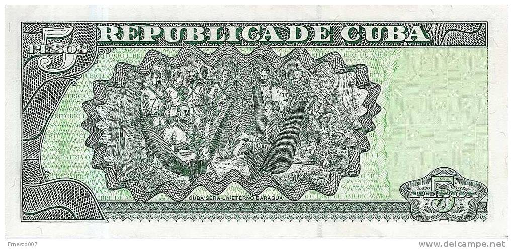 5 PESOS Aus Kuba (cinco Pesos De Cuba) - Bankfrisch Unc - 2007 - Siehe Bilder - Cuba
