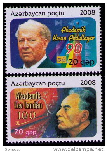 2008 Academics Of Lev Landau And Ghasan Abdullayev MNH Pair - Azerbaijan