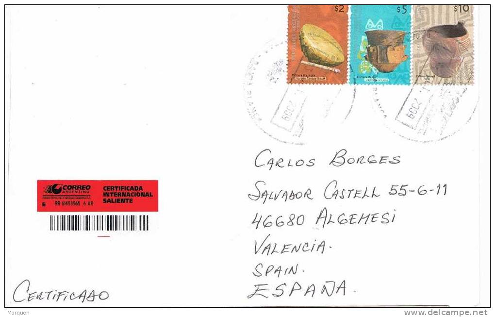 Carta Certificada BAHIA BLANCA (argentina) 2009 - Briefe U. Dokumente