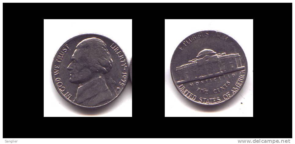 FIVE CENT JEFFERSON 1975 D - 1938-…: Jefferson