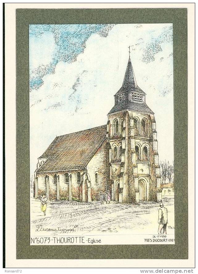 60 THOUROTTE - Eglise   - Illustration Yves Ducourtioux - Thourotte
