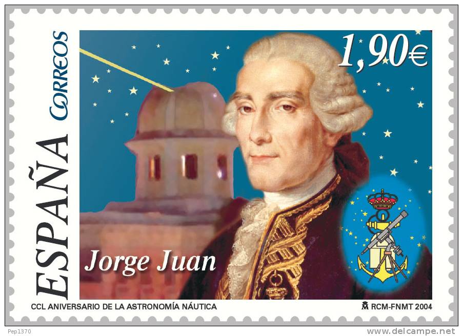 ESPAÑA 2004 - 250 ANIVERSARIO DE LA ASTRONOMIA NAUTICA -Edifil Nº 4116 - YVERT 3695 - Astronomy