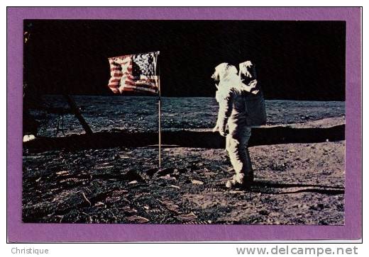 Edwin E. Aldrin Jr. LM Pilot Next To U.S. Flag. 1970s - Space