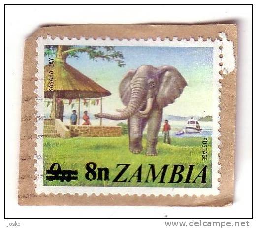 ELEPHANT ( Zambia Stamp On Paper ) - Elefanti