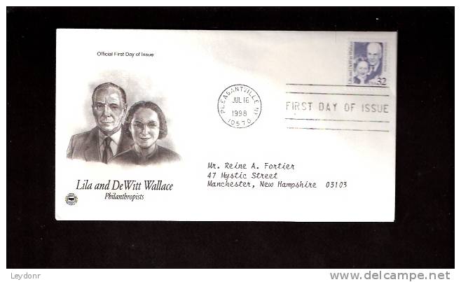 FDC Lila And DeWitt Wallace - Scott # 2936 - 1991-2000