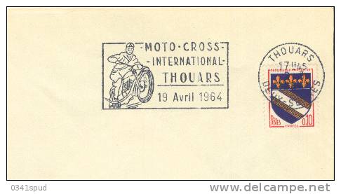 1964 France  79 Thouars   Motociclismo Motocyclisme Motorcycling  Motocross Sur Lettre - Motorbikes