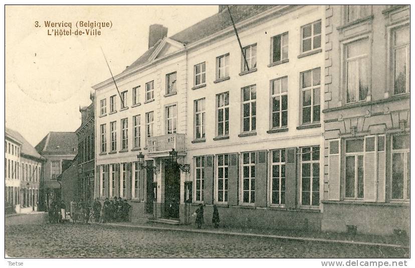 Wervicq - L'Hôtel De Ville -1915 -Feldpost (zie Verso ) - Wervik