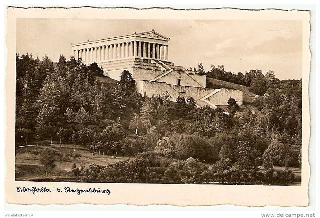 AK Walhalla B. Regensburg 9.11.35 18-19 REGENSBURG JEDER Volksgenosse Rundfunkhörer Nach Schwarzenbach An Der Saale - Regensburg