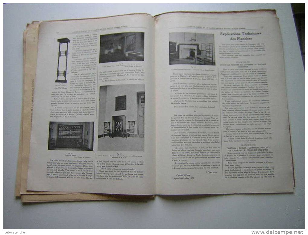 L´AMEUBLEMENT ET GARDE MEUBLE REUNIS-REVUE ARTISTIQUE ET TECHNIQUE DU MEUBLE /TENTURE ET DE LA DECORATION INTERIEUR-1930 - Décoration Intérieure