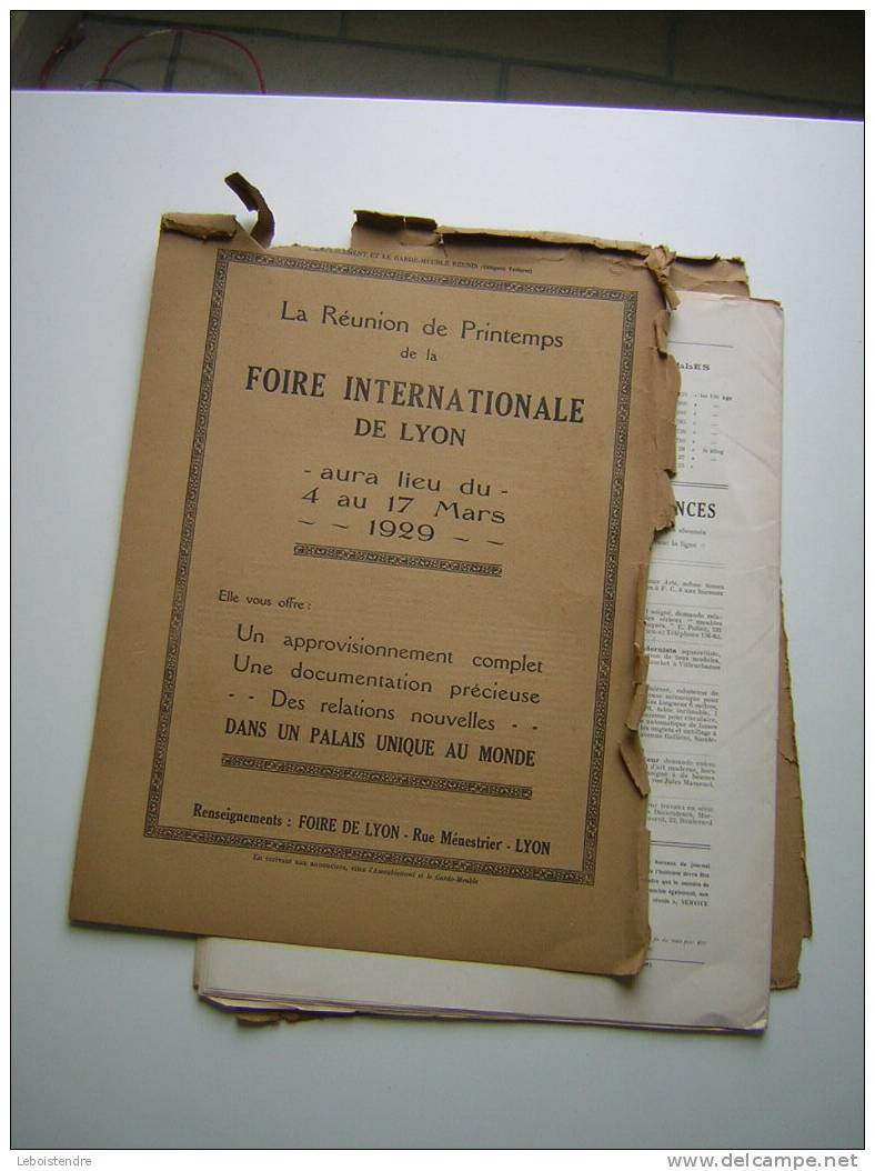 L´AMEUBLEMENT ET GARDE MEUBLE REUNIS-REVUE ARTISTIQUE ET TECHNIQUE DU MEUBLE /TENTURE ET DE LA DECORATION INTERIEUR-1929 - Decorazione Di Interni