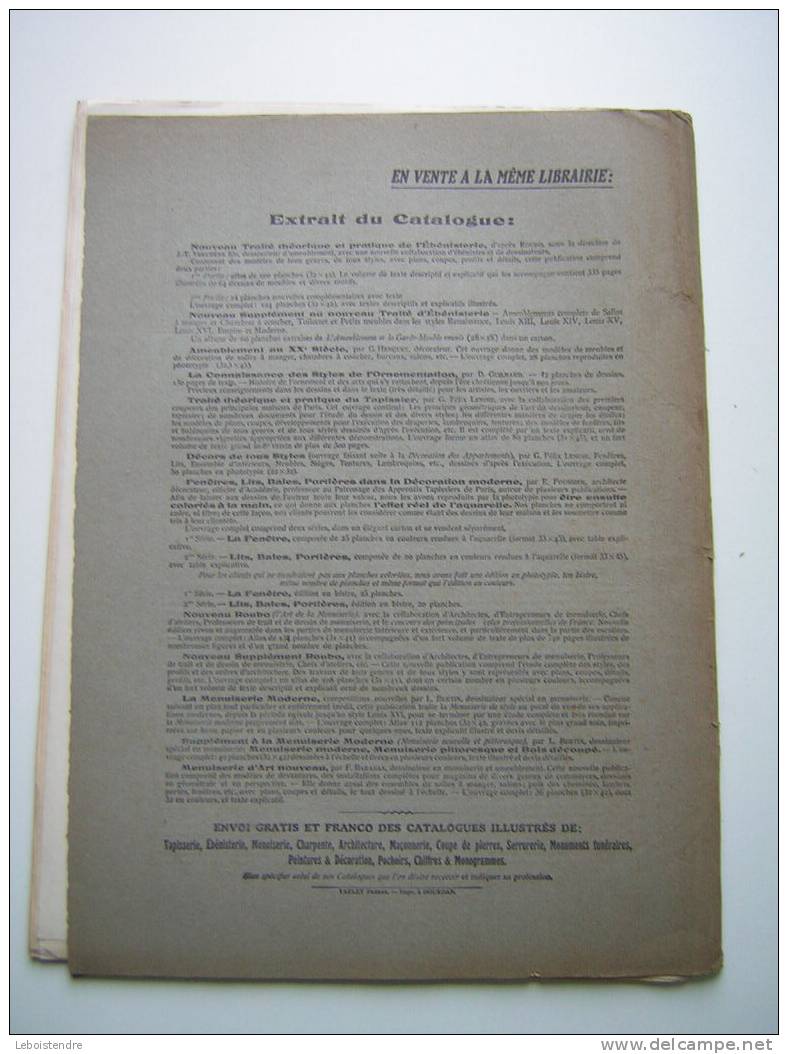 L´AMEUBLEMENT ET GARDE MEUBLE REUNIS-REVUE ARTISTIQUE ET TECHNIQUE DU MEUBLE /TENTURE ET DE LA DECORATION INTERIEUR-1928 - Décoration Intérieure