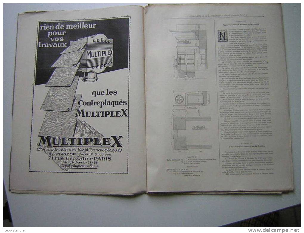 L´AMEUBLEMENT ET GARDE MEUBLE REUNIS-REVUE ARTISTIQUE ET TECHNIQUE DU MEUBLE /TENTURE ET DE LA DECORATION INTERIEUR-1928 - Décoration Intérieure