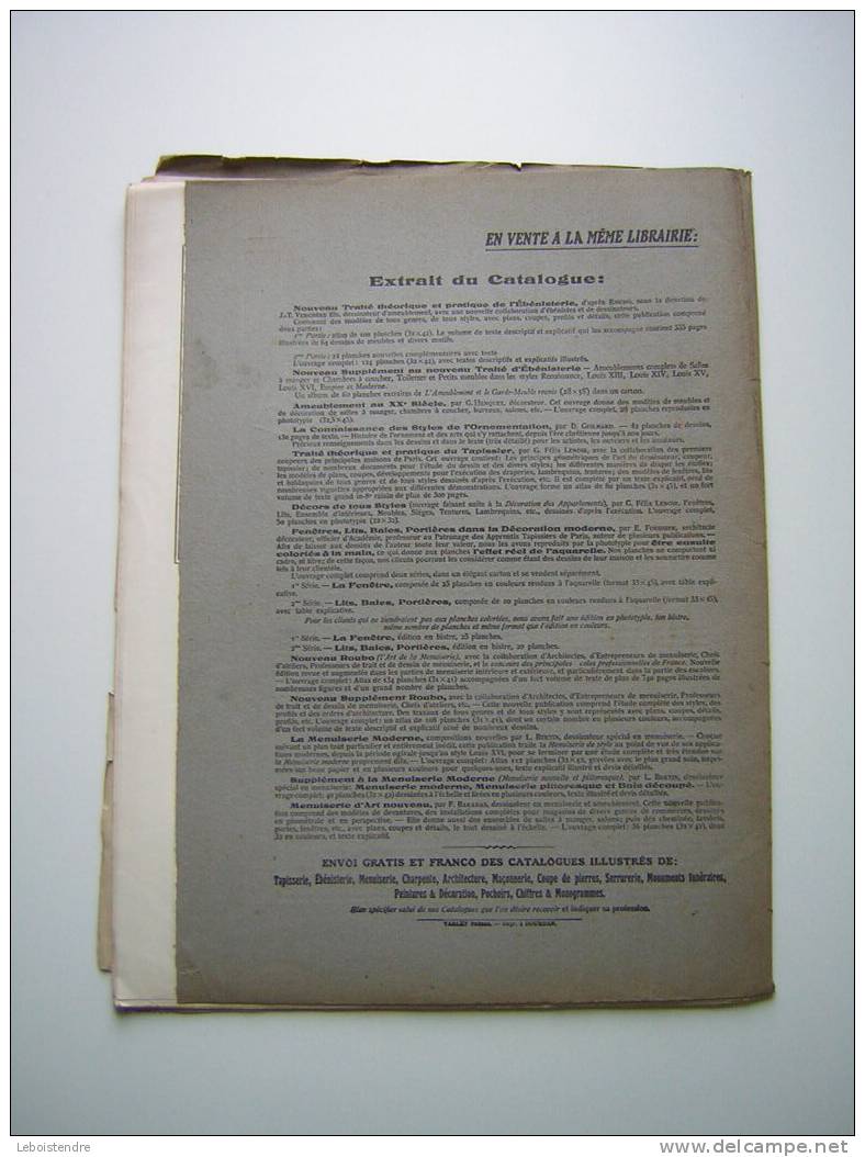 L´AMEUBLEMENT ET GARDE MEUBLE REUNIS-REVUE ARTISTIQUE ET TECHNIQUE DU MEUBLE /TENTURE ET DE LA DECORATION INTERIEUR-1928 - Décoration Intérieure