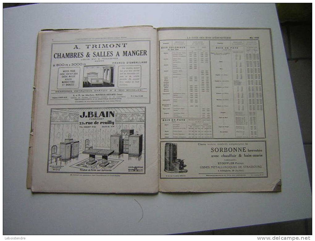 L´AMEUBLEMENT ET GARDE MEUBLE REUNIS-REVUE ARTISTIQUE ET TECHNIQUE DU MEUBLE /TENTURE ET DE LA DECORATION INTERIEUR-1928 - Home Decoration