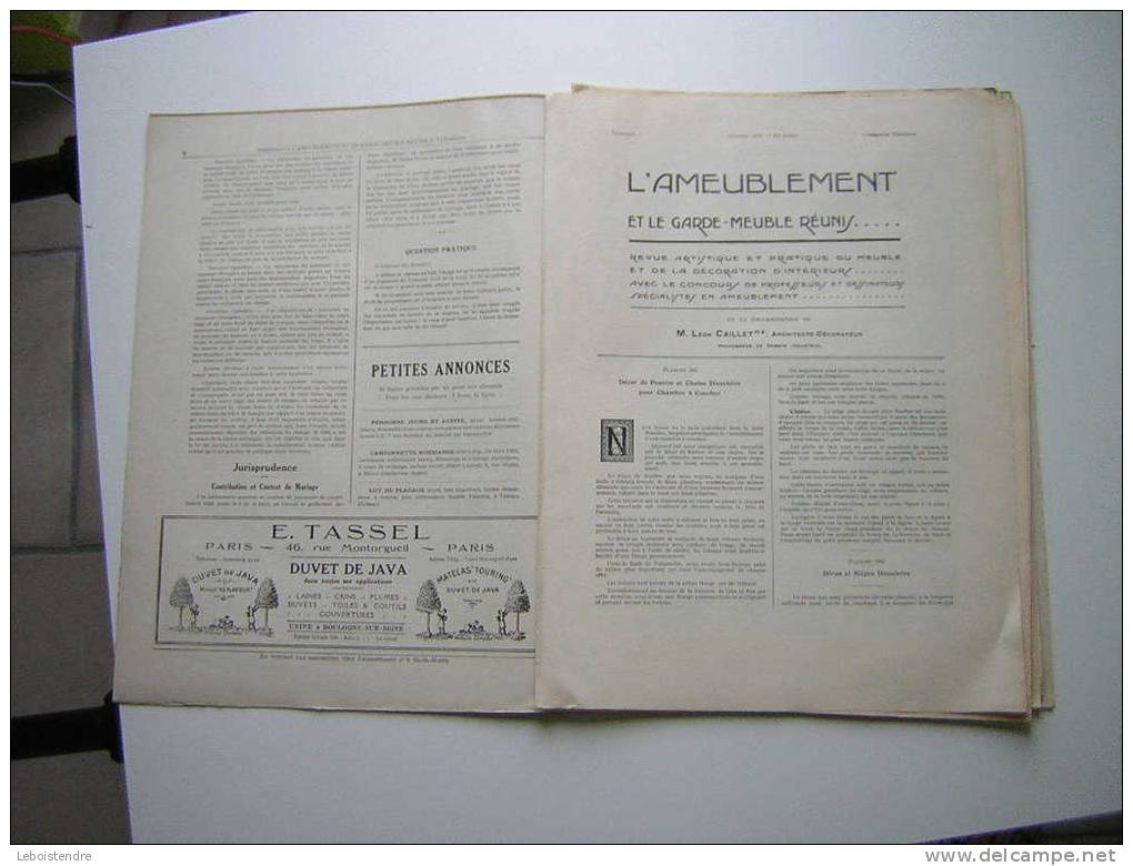 L´AMEUBLEMENT ET GARDE MEUBLE REUNIS-REVUE ARTISTIQUE ET PRATIQUE DU MEUBLE /TENTURE ET DE LA DECORATION INTERIEURE-1926 - Home Decoration