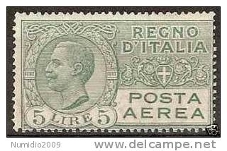 1926-28 REGNO POSTA AEREA 5 LIRE MNH ** - RR523 - Airmail