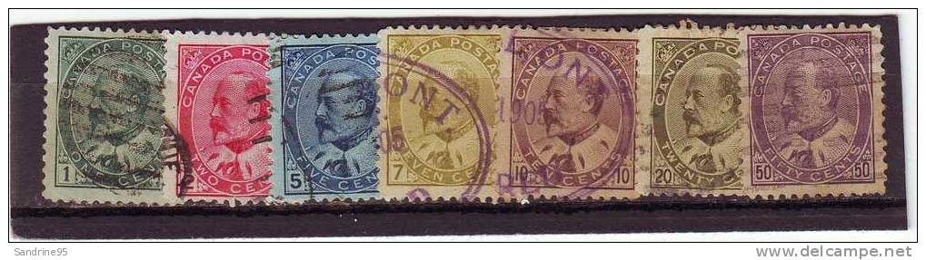 CANADA EDOUARD VII SERIE COMPLETE - Used Stamps