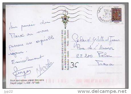 Jolie CP Souvenir Du Maroc Souk Aux Epices Plaisir Des Sens - épice - Ed Maroc Infini Casablanca N° 590 - ... ((*_*)) .. - Otros & Sin Clasificación
