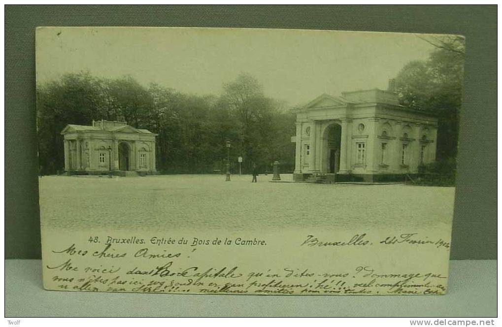 Bruxelles-Entrée Du Bois De La Cambre / Brussel - Ingang Terkameren Bos - Bossen, Parken, Tuinen