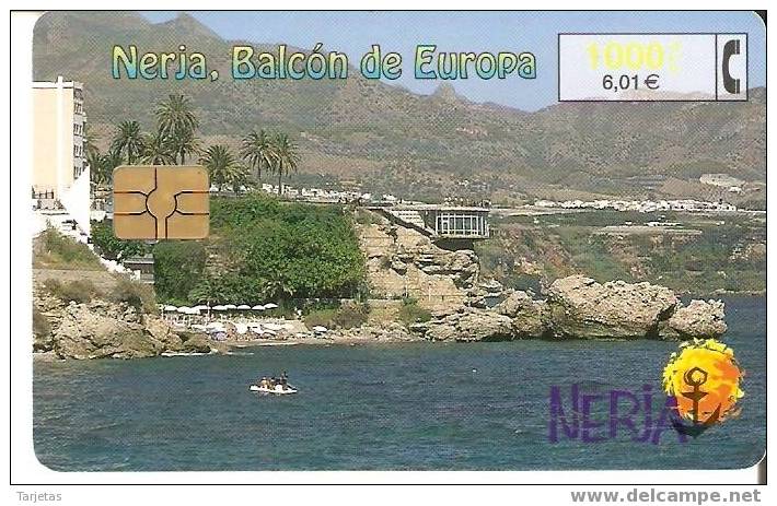 CP-196 TARJETA NERJA BALCON DE EUROPA DE TIRADA 102100 - Herdenkingsreclame