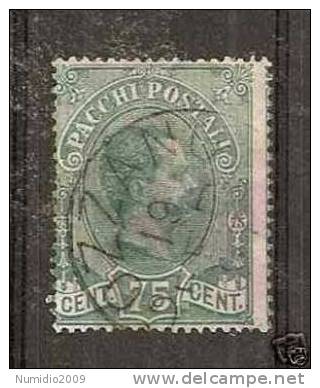 1884-86 REGNO USATO PACCHI POSTALI 75 CENT - RR914 - Colis-postaux