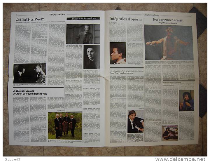 MUSIQUE EN JAUNE OCTOBRE 1976 8P GRAND FORMAT BEETHOVEN  MOZART  BARENBOIM (articles) - Musik