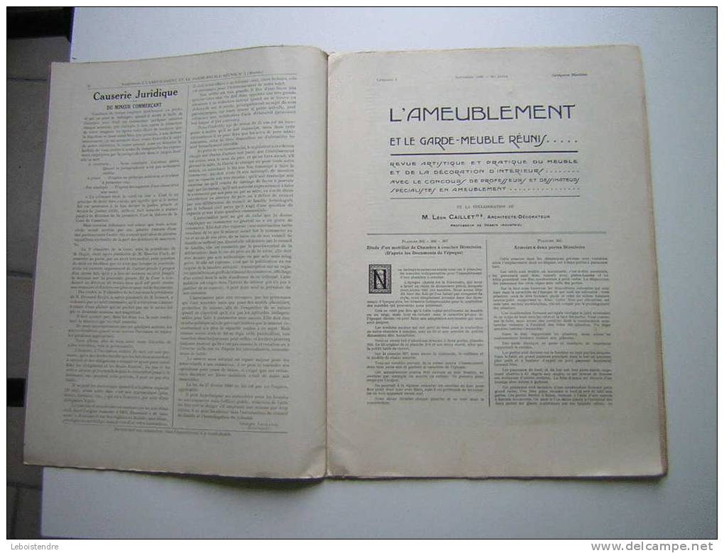 L´AMEUBLEMENT ET GARDE MEUBLE REUNIS-REVUE ARTISTIQUE ET PRATIQUE DU MEUBLE /TENTURE ET DE LA DECORATION INTERIEURE-1926 - Interieurdecoratie