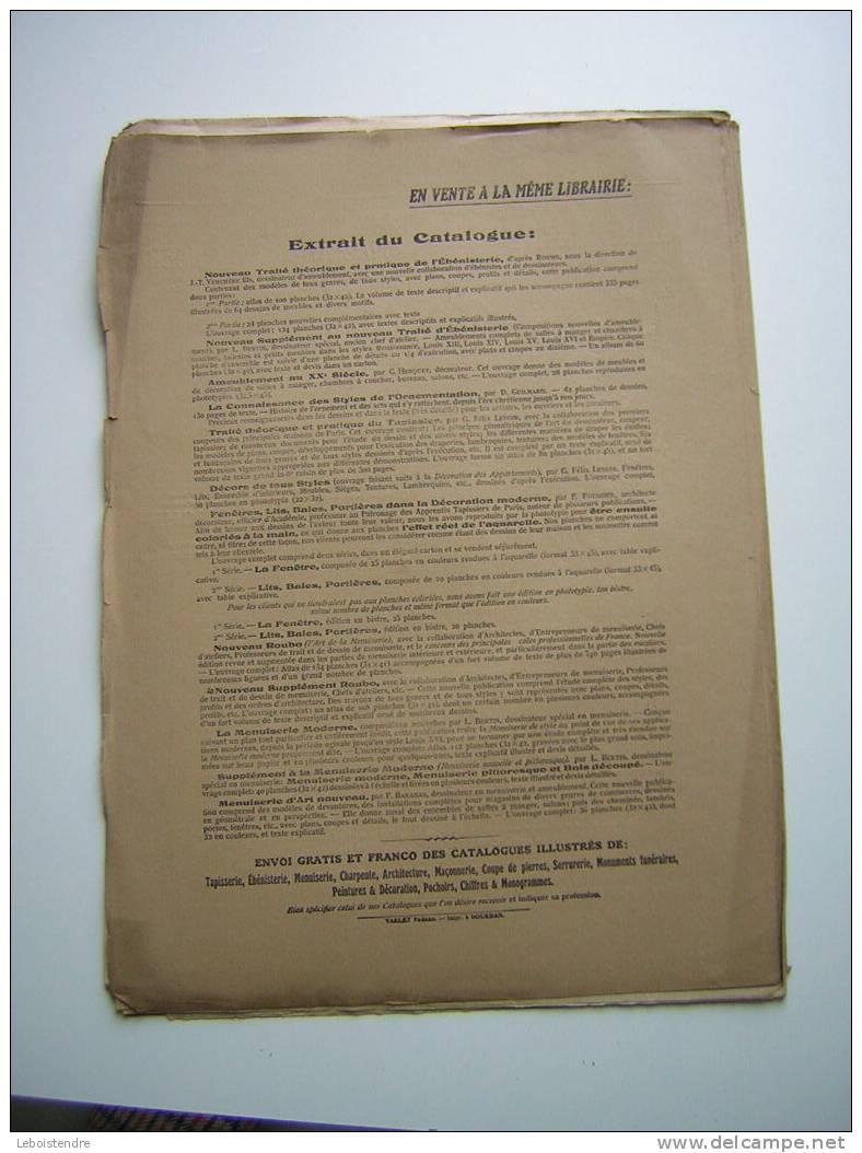 L´AMEUBLEMENT ET GARDE MEUBLE REUNIS-REVUE ARTISTIQUE ET PRATIQUE DU MEUBLE /TENTURE ET DE LA DECORATION INTERIEURE-1926 - Decoración De Interiores