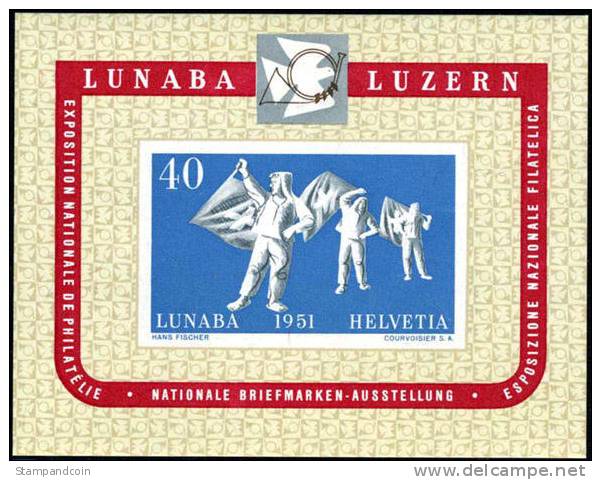 Switzerland B206 Mint Hinged Souvenir Sheet From 1948 - Unused Stamps