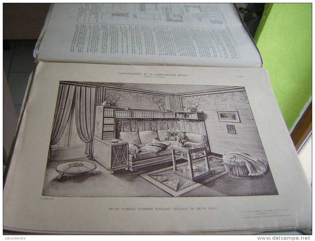 L´AMEUBLEMENT ET GARDE MEUBLE REUNIS-REVUE ARTISTIQUE ET PRATIQUE DU MEUBLE /TENTURE ET DE LA DECORATION INTERIEURE-1926 - Innendekoration