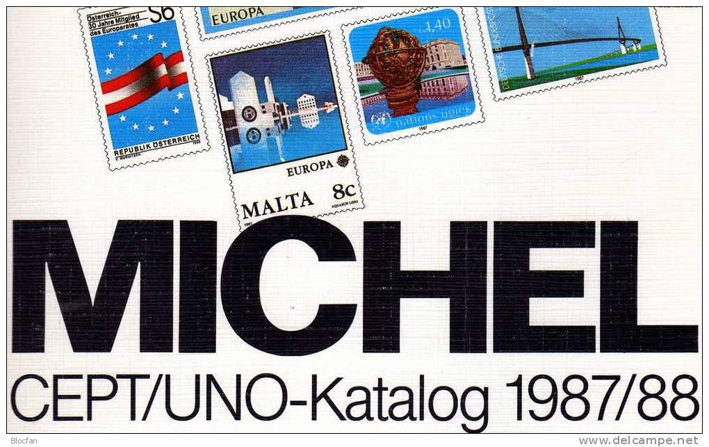 CEPT/UNO Michel Katalog 1987 Europa-Motiv Antiquarisch 8€ EUROPE Stamps Catalogue Of The Country /topics UN Genf Wien NY - Frankreich