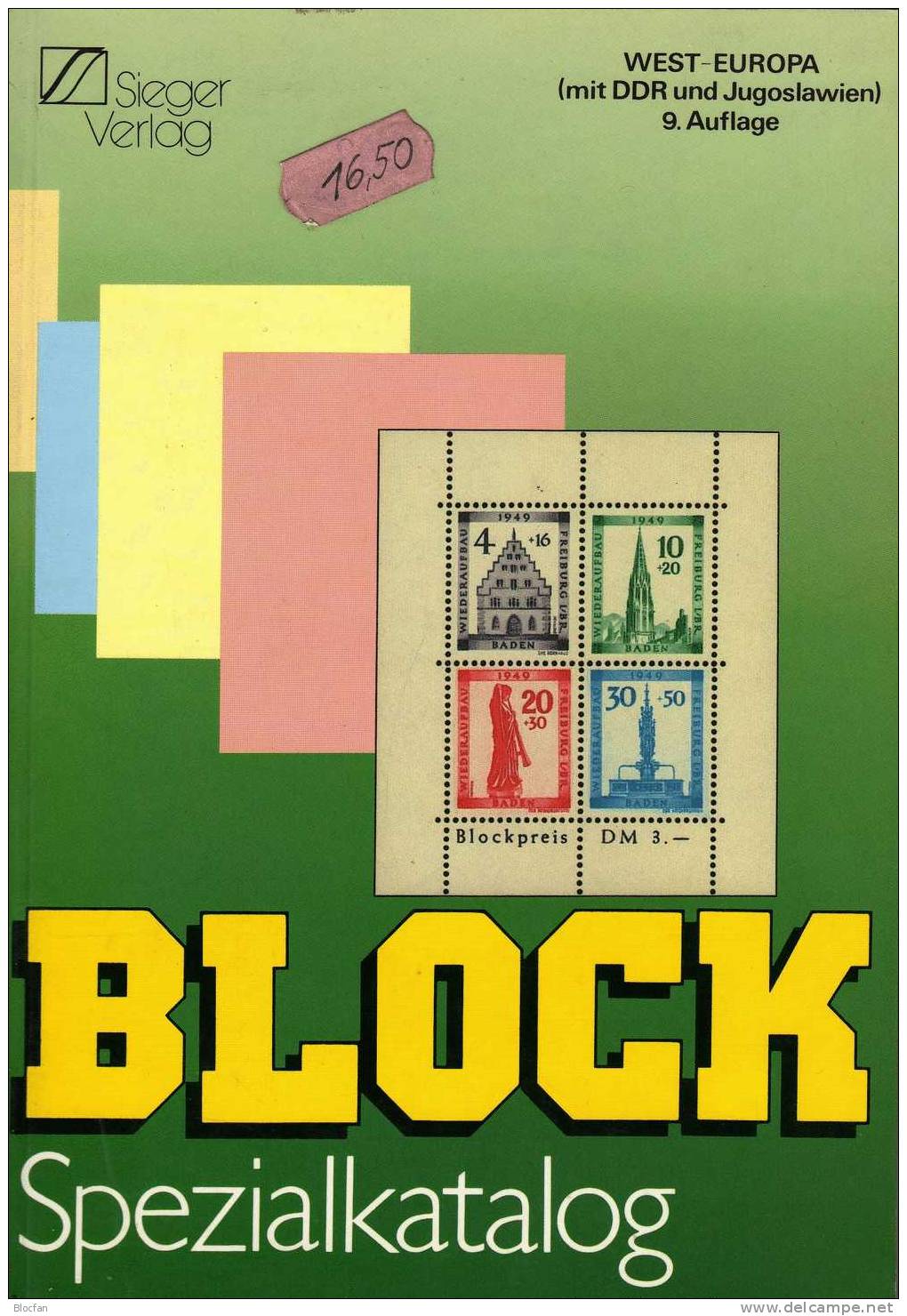 Block Katalog 1988 West-Europa Antiquarisch 17€ Sieger Mit Spanien Türkei Zypern Liechtenstein Frankreich Großbritannien - Blocs & Hojas