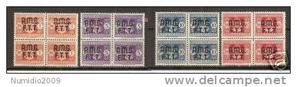 1947 TRIESTE A SEGNATASSE QUARTINA MNH ** RR1089 - Postage Due