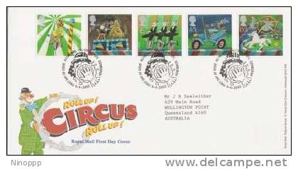 Great Britain-2002 Circus  FDC - 2001-10 Ediciones Decimales