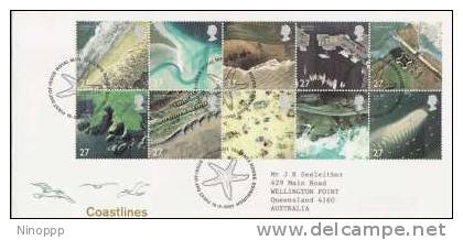 Great Britain-2002 Coastlines  FDC - 2001-2010 Em. Décimales