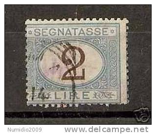 1870-74 REGNO USATO SEGNATASSE 2 LIRE - RR1124 - Segnatasse