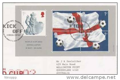 Great Britain-2002 Soccer World Cup Souvenir Sheet   FDC - Other & Unclassified