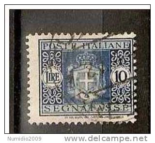 1945 LUOGOTENENZA USATO SEGNATASSE RUOTA 10 L RR1140-2 - Strafport