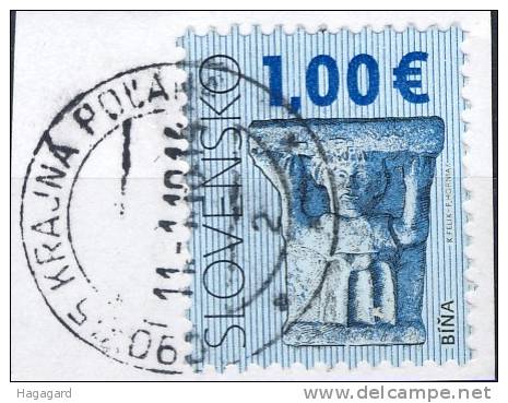 ##Slovakia 2009. Euro-stamp (on Fragment). Michel 603. Cancelled(o) - Used Stamps