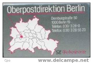 # GERMANY A42_91 Oberpostdirektion Berlin 6 Gd 12.91 Tres Bon Etat - A + AD-Series : Werbekarten Der Dt. Telekom AG