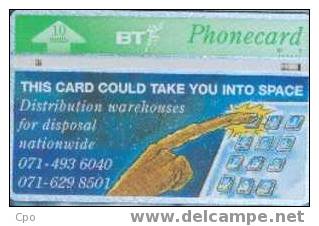 # UK_BT BTI46 This Card Could  Take You Into Space 10 Landis&gyr  8000ex Tres Bon Etat - BT Overseas Issues