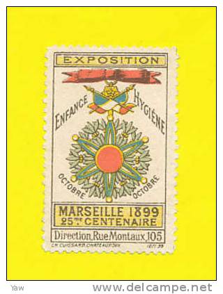 FRANCIA MARSEILLE 1899 25ème CENTENAIRE, EXPOSITION: ENFANCE HYGIENE. - Other & Unclassified