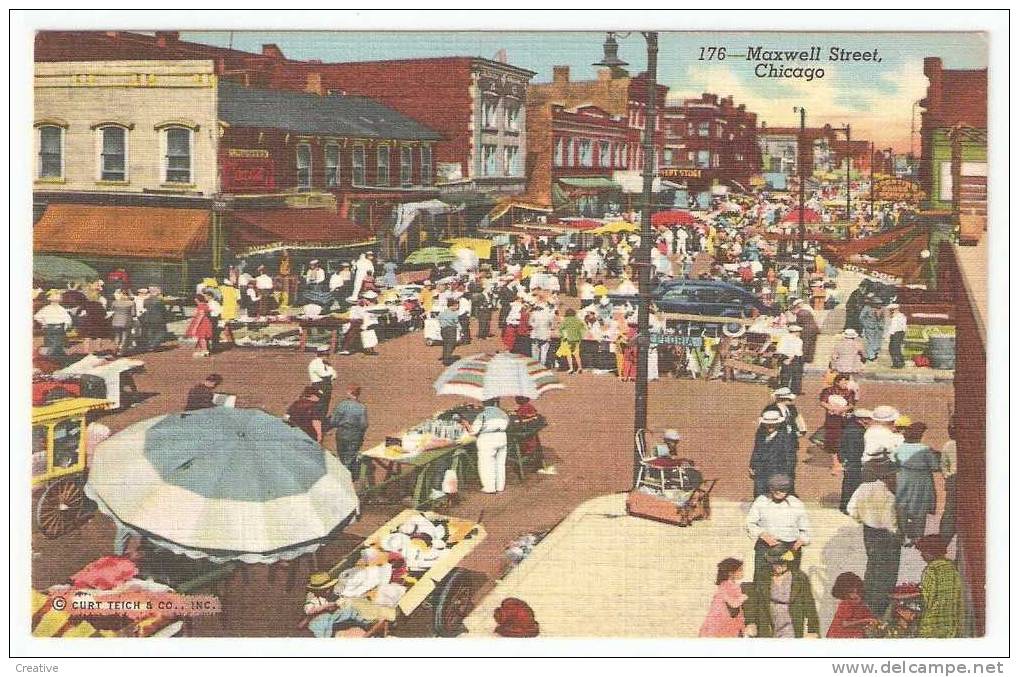 GHETTO MARKET.Roosevelt Road And 14th Street,East And West Of Halsted Street.Chicago U.S.A. - Chicago