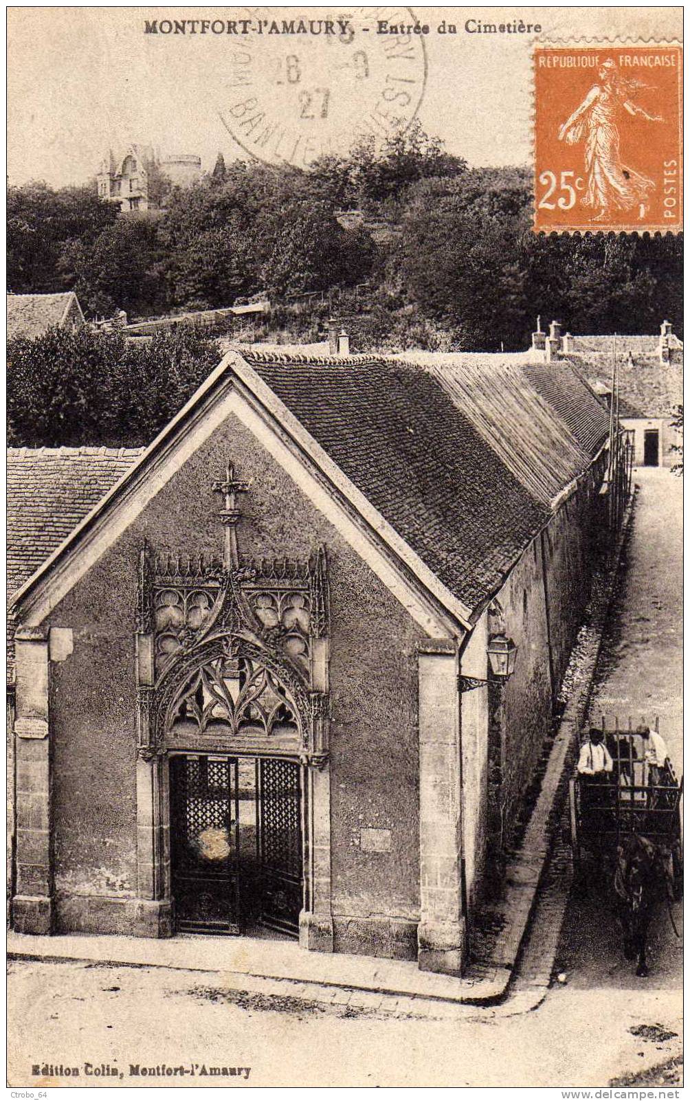 CPA MONFORT L'AMAURY 78 - Entrée Du Cimetière - Montfort L'Amaury