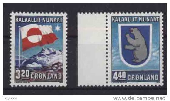 Greenland 1989 - 10 Years Of Home-rule (complete Set Of 2 Stamps) - Unused Stamps