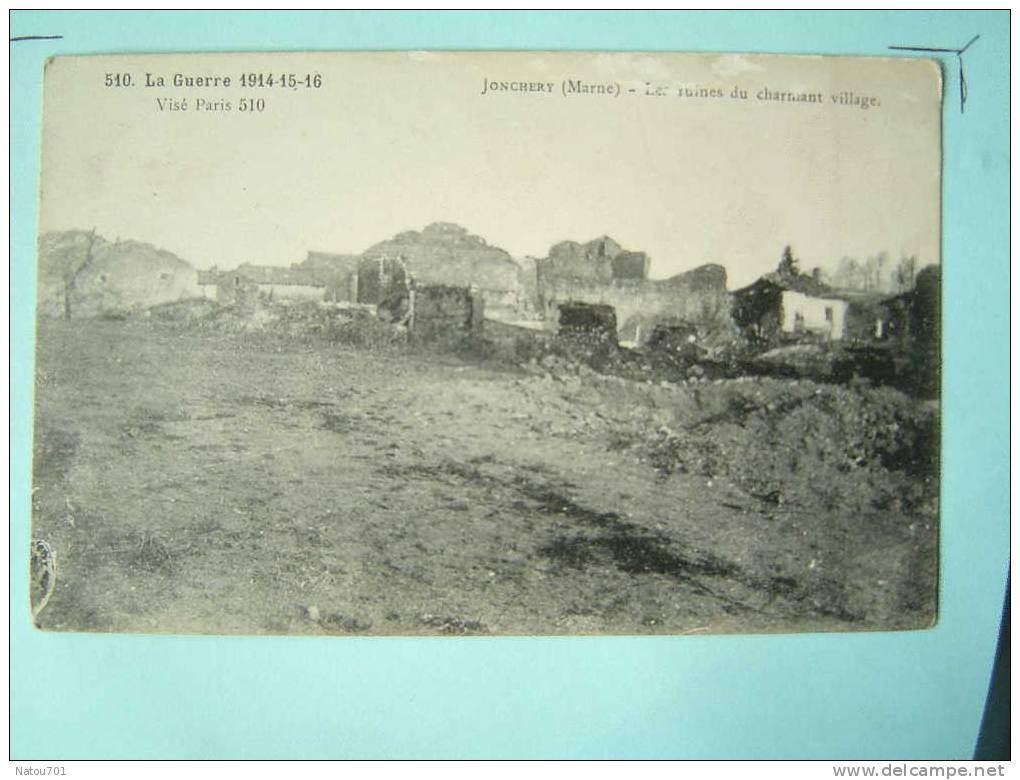 V3-51-marne-cpa 9x14-jonchery-les Ruines Du Charmant Village-guerre 1914-15-16 - Jonchery-sur-Vesle