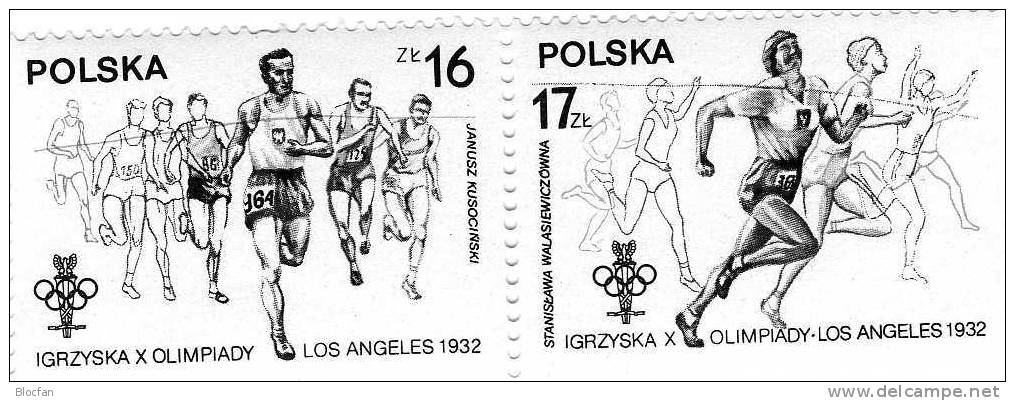 Sommer-Olympiade Los Angeles 1984 Lauf/Sprint Polen Block 94 ** 3€ - Blocs & Hojas